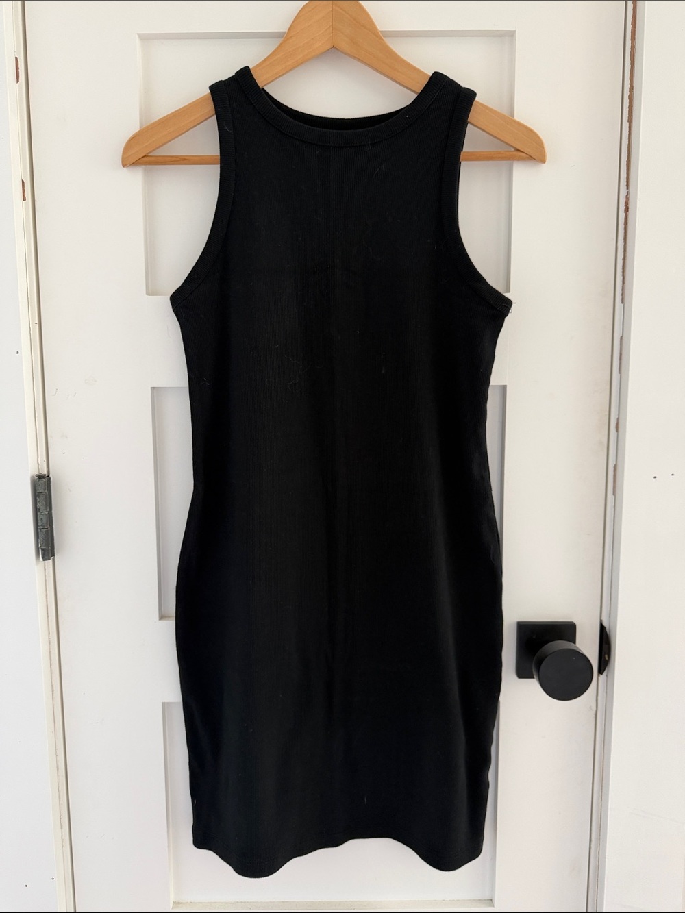 Target Black Ribbed Tank Midi Dress